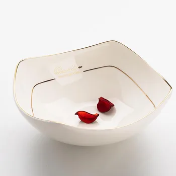 Neoclassical White Ceramic Fine Bone China Gold Inlay Soup Bowl Fruit Salad Plate Hotel Milk Breakfast Deep Saucer Festival Gift
Neoclassical White Ceramic Fine Bone China Gold Inlay Soup Bowl Fruit Salad Plate Hotel Milk Breakfast Deep Saucer Festival Gift