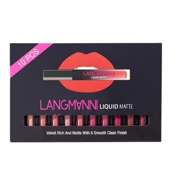 Langmanni 10 Colors Matte Lipstick Set Waterproof Long Lasting Lip Gloss Nude Velvet Pigment Women Fashion Lip Makeup
Langmanni 10 Colors Matte Lipstick Set Waterproof Long Lasting Lip Gloss Nude Velvet Pigment Women Fashion Lip Makeup
