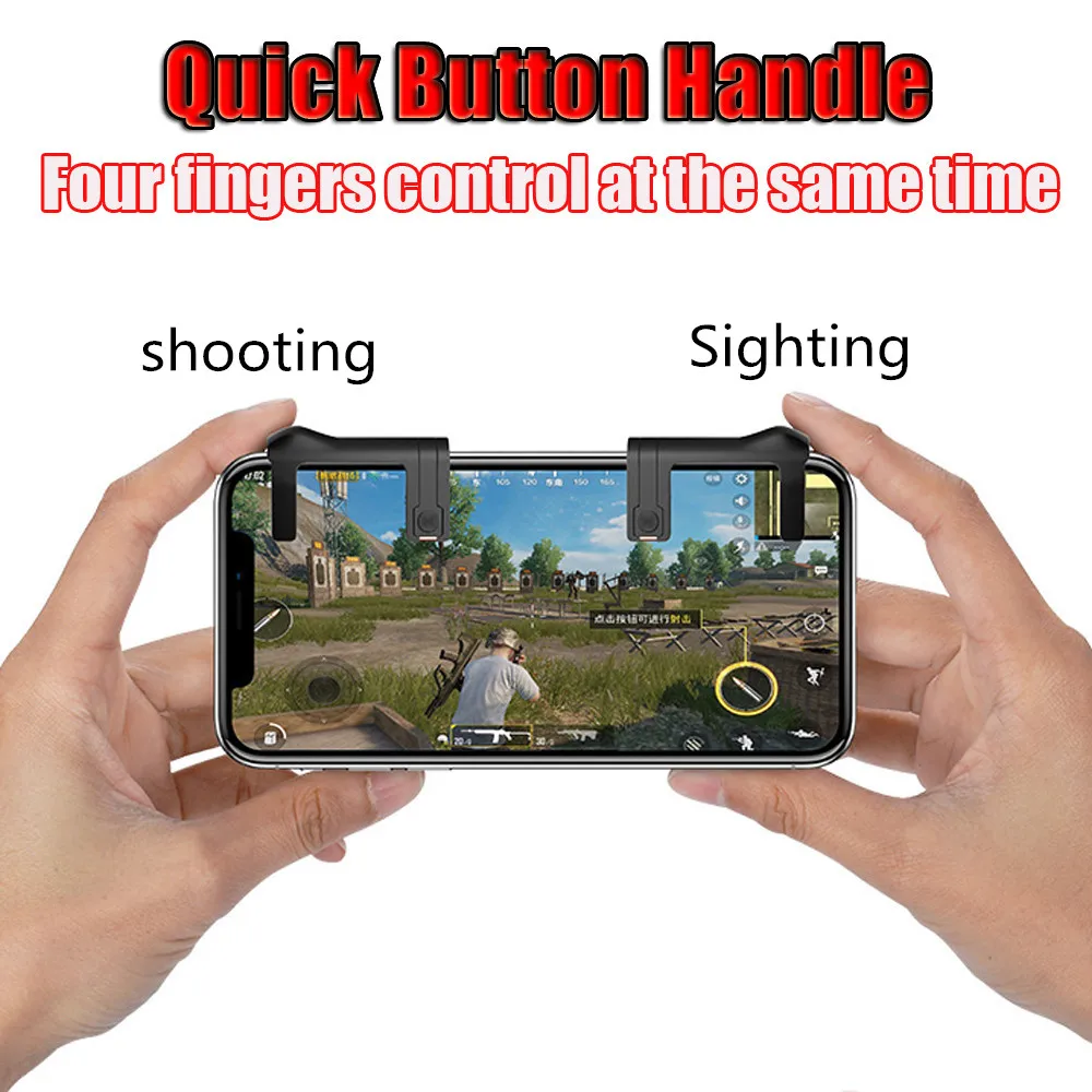 ZUCZUG Phone Mobile Gaming Trigger Fire Button Handle for L1R1 Shooter Controller PUBG Cell Phone Adapter Accessories
ZUCZUG Phone Mobile Gaming Trigger Fire Button Handle for L1R1 Shooter Controller PUBG Cell Phone Adapter Accessories