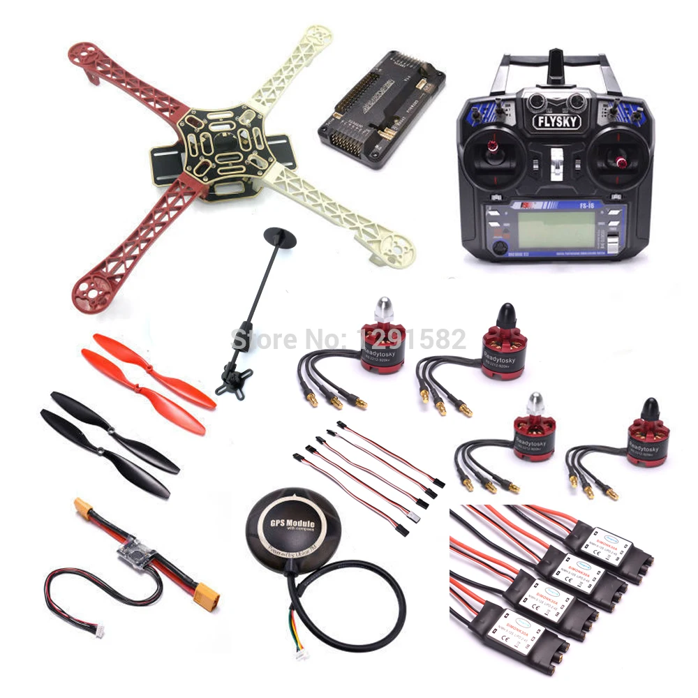F450 Quadcopter Rack Kit Frame APM 2.6 side pin controller 7M GPS 2212 920kv motor 30A ESC 1045 Propeller / Flysky FS-I6 FS I6
F450 Quadcopter Rack Kit Frame APM 2.6 side pin controller 7M GPS 2212 920kv motor 30A ESC 1045 Propeller / Flysky FS-I6 FS I6