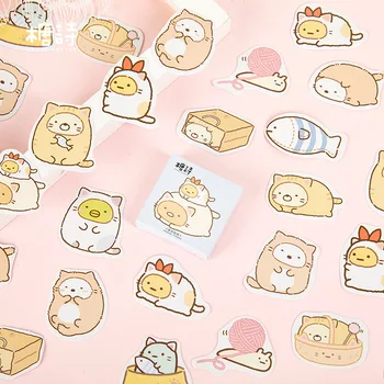45 Pcs/box Cute gawk Cat Label Kawaii Diary Handmade Adhesive Paper Flake Japan Sticker Scrapbooking Stationery Stationery
45 Pcs/box Cute gawk Cat Label Kawaii Diary Handmade Adhesive Paper Flake Japan Sticker Scrapbooking Stationery Stationery