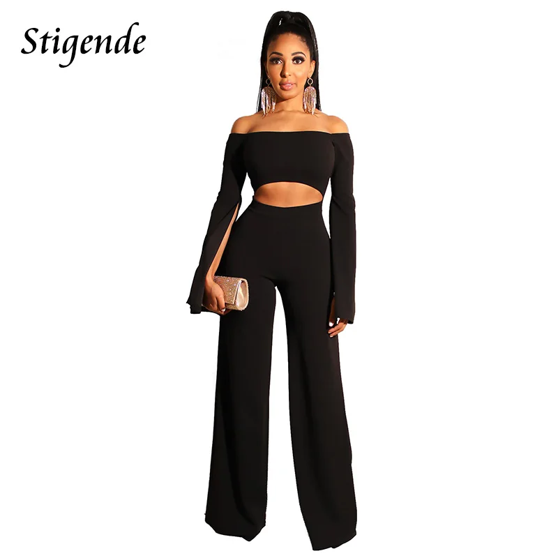 Stigende Women Long Flare Sleeve Off Shoulder Jumpsuit Open Front Back Zipper Wide Leg Jumpsuit Solid Casual Bodycon Jumpsuit
Stigende Women Long Flare Sleeve Off Shoulder Jumpsuit Open Front Back Zipper Wide Leg Jumpsuit Solid Casual Bodycon Jumpsuit