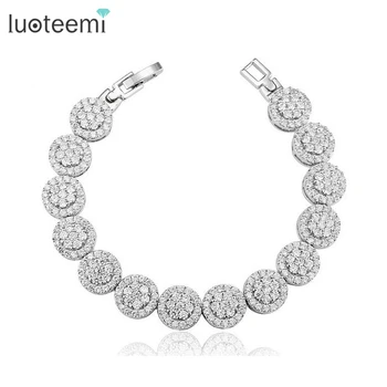 LUOTEEMI Factory Wholesale! Women Luxury AAA+ Cubic Zirconia Clear Stones Paved white gold-Color Bracelet 2014 New Jewelry
LUOTEEMI Factory Wholesale! Women Luxury AAA+ Cubic Zirconia Clear Stones Paved white gold-Color Bracelet 2014 New Jewelry
