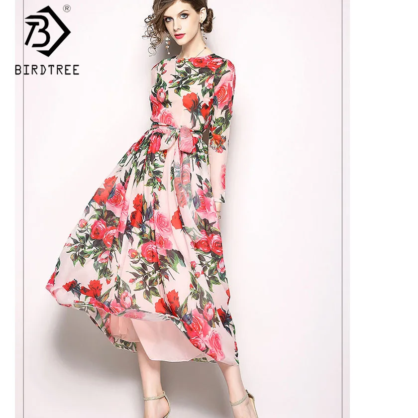 2019 New Women's Rose Leaf Print Chiffon Dress Elegance High Waist Sashes Bow O Neck Office Lady Long Dress Hot Sales D8D710I
2019 New Women's Rose Leaf Print Chiffon Dress Elegance High Waist Sashes Bow O Neck Office Lady Long Dress Hot Sales D8D710I
