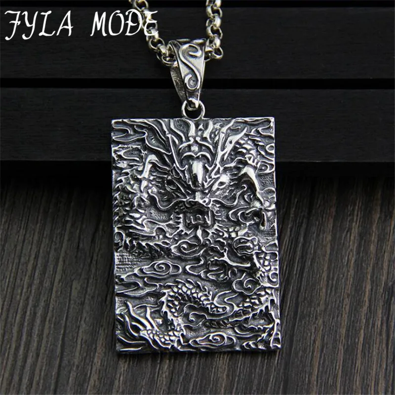 FYLA MODE Handmade 925 Silver Dragon Pendant Vintage Thai Silver Dragon Jewelry Pendant Pure Silver Good Luck Pendant 49.8*35.4M
FYLA MODE Handmade 925 Silver Dragon Pendant Vintage Thai Silver Dragon Jewelry Pendant Pure Silver Good Luck Pendant 49.8*35.4M