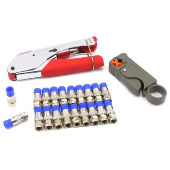 Besegad Crimping Tool Set Wire Terminal Crimper Wire Stripper 10 RG6 F-Type Connector Set for RG58 59 62 63V2V 4C 5C Gadgets
Besegad Crimping Tool Set Wire Terminal Crimper Wire Stripper 10 RG6 F-Type Connector Set for RG58 59 62 63V2V 4C 5C Gadgets