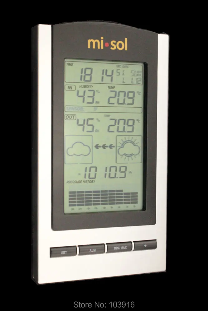 wireless Weather Station, wireless thermometer with Outdoor Temperature and humidity sensor LCD display, Barometer
wireless Weather Station, wireless thermometer with Outdoor Temperature and humidity sensor LCD display, Barometer