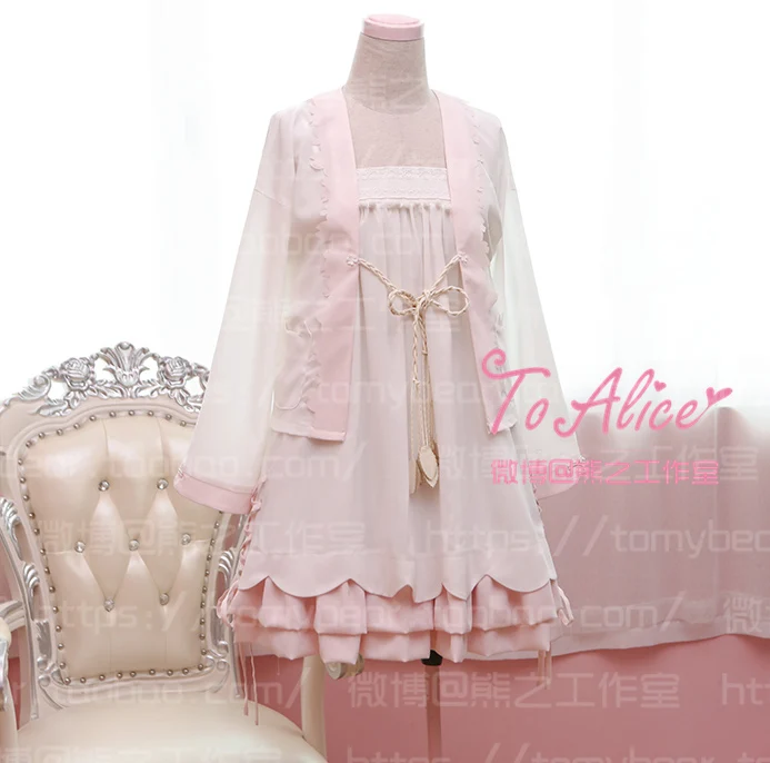 Super Cute Sakura Theme Chinese RUQUN Style Layers Bubble Dress 2PCS Set Chiffon Soft White & Pink Lolita Dress
Super Cute Sakura Theme Chinese RUQUN Style Layers Bubble Dress 2PCS Set Chiffon Soft White & Pink Lolita Dress