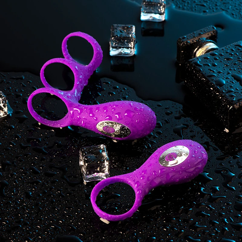 Vibrating Penis Sleeve Ring Delayed Ejaculation Strong Vibrator Sex Toys For Men Clitoris Stimulator Penis Bondage Adult Product