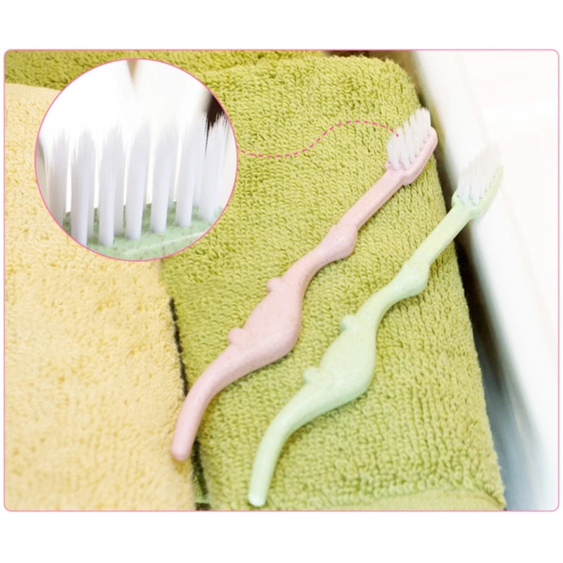 Детская зубная щетка натуральная Пшеничная солома мультяшная детская для