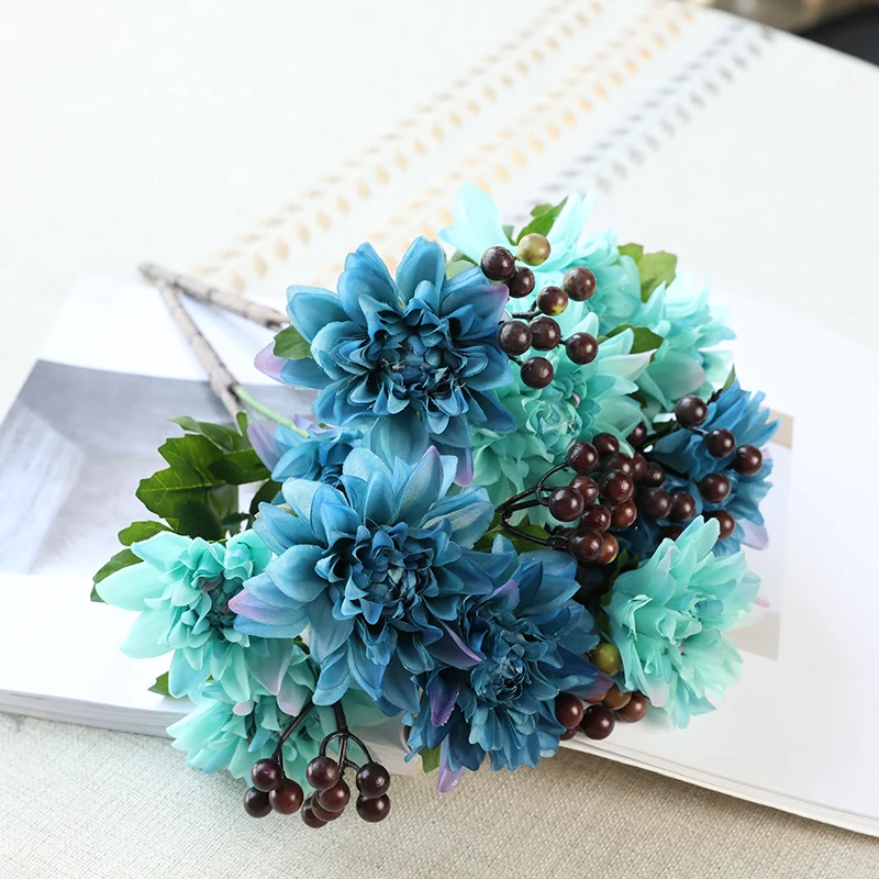 CHENCHENG 4Psc Small Berries Artificial Flowers Stamens Dahlia Beads Wedding Fake Flowers Festival Home Decor Bouquet 
CHENCHENG 4Psc Small Berries Artificial Flowers Stamens Dahlia Beads Wedding Fake Flowers Festival Home Decor Bouquet