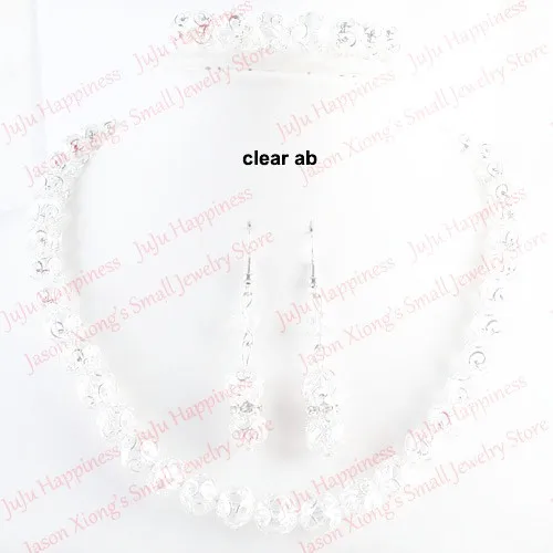 one set Handmade Clear AB Crystal Glass Beads Jewelry Set Necklace,Earring and Bracelet 237
one set Handmade Clear AB Crystal Glass Beads Jewelry Set Necklace,Earring and Bracelet 237