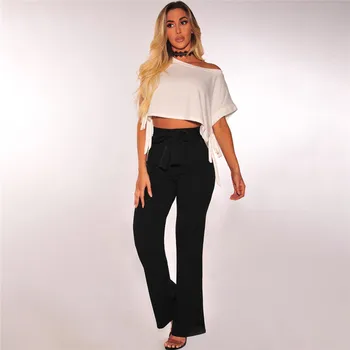 High Waist Ladies Bell Bottom Flare Pants Women Loose Trousers Drawstring Pants Full Length
High Waist Ladies Bell Bottom Flare Pants Women Loose Trousers Drawstring Pants Full Length