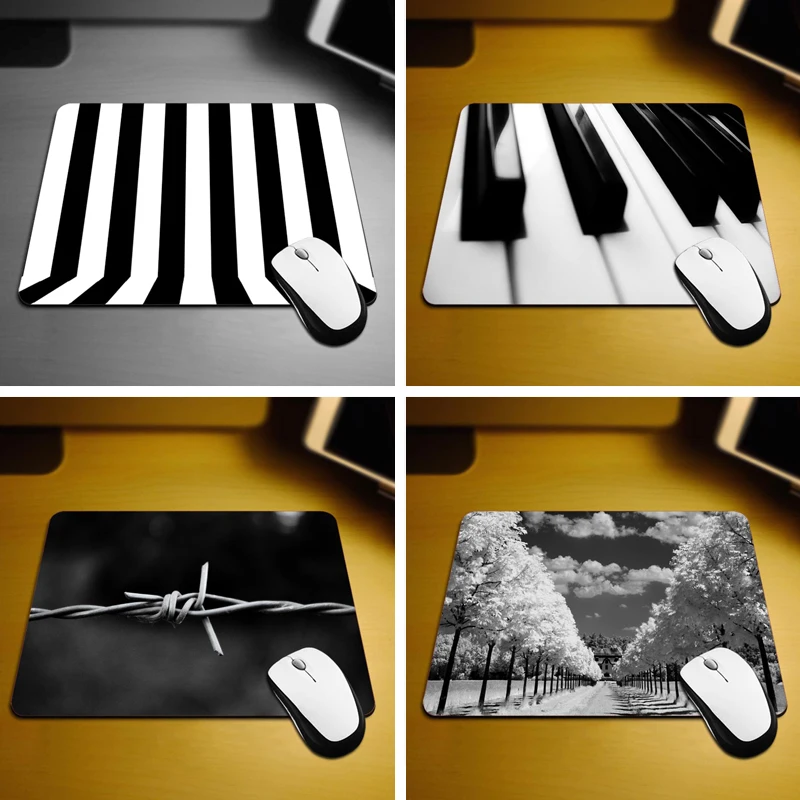 Black And White Lines font b Mouse b font font b Pad b font Fashion Computer
