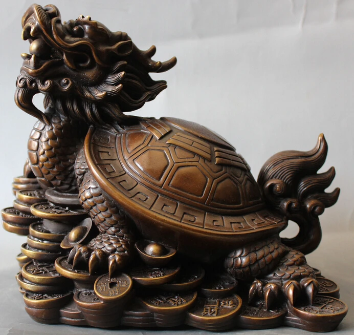 JP S62 11" Old Chinese Purple Bronze Dragon Turtle Tortoise longevity Wealth Statue Discount35%
JP S62 11" Old Chinese Purple Bronze Dragon Turtle Tortoise longevity Wealth Statue Discount35%