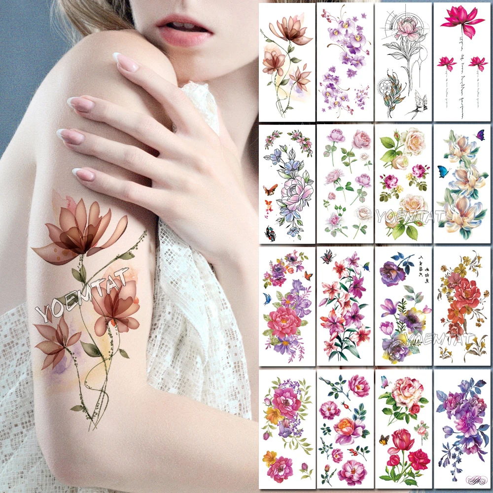 Brown Lotus Waterproof Temporary Tattoo Sticker for Women Kids Body Art Rose Flower New Design Water Transfer Fake Tatoo
Brown Lotus Waterproof Temporary Tattoo Sticker for Women Kids Body Art Rose Flower New Design Water Transfer Fake Tatoo