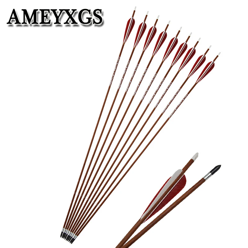 6/12pcs Wood Grain Spine700 Pure Carbon Arrow 4inch Turkey Feather Archery ID:5.2mm Outdoor hunting Shooting Accessories
6/12pcs Wood Grain Spine700 Pure Carbon Arrow 4inch Turkey Feather Archery ID:5.2mm Outdoor hunting Shooting Accessories
