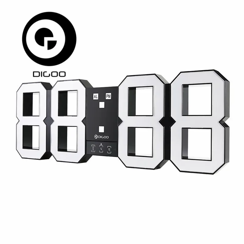 

Digoo DC-K3 Plus 18 inch Wireless Digital 3D LED Alarm Clock Snooze Night Mode Remote Control Wall Clock