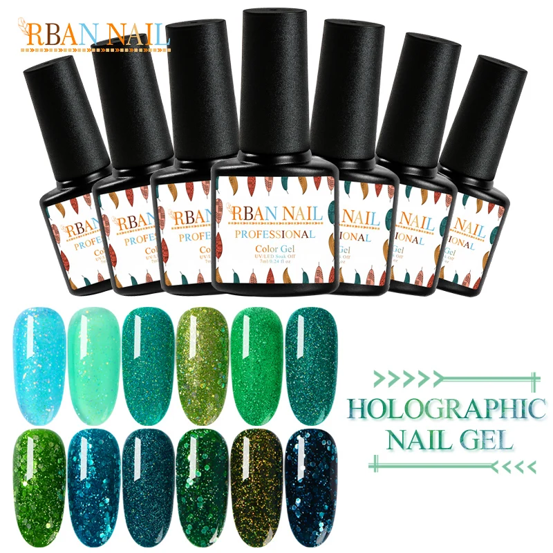 RBAN NAIL Gel Nails Holographic Green Series Gel Polish Varnish 7ML UV Hybrid Long-Lasting Soak Off Primer Manicure Nail Art Gel
RBAN NAIL Gel Nails Holographic Green Series Gel Polish Varnish 7ML UV Hybrid Long-Lasting Soak Off Primer Manicure Nail Art Gel