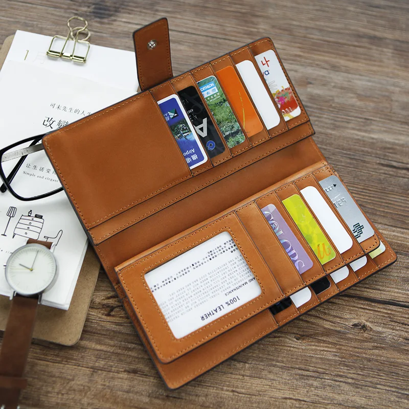 LAN Free Shipping original type of high-grade handmade men's long leather wallet first layer of leather hand bag
LAN Free Shipping original type of high-grade handmade men's long leather wallet first layer of leather hand bag
