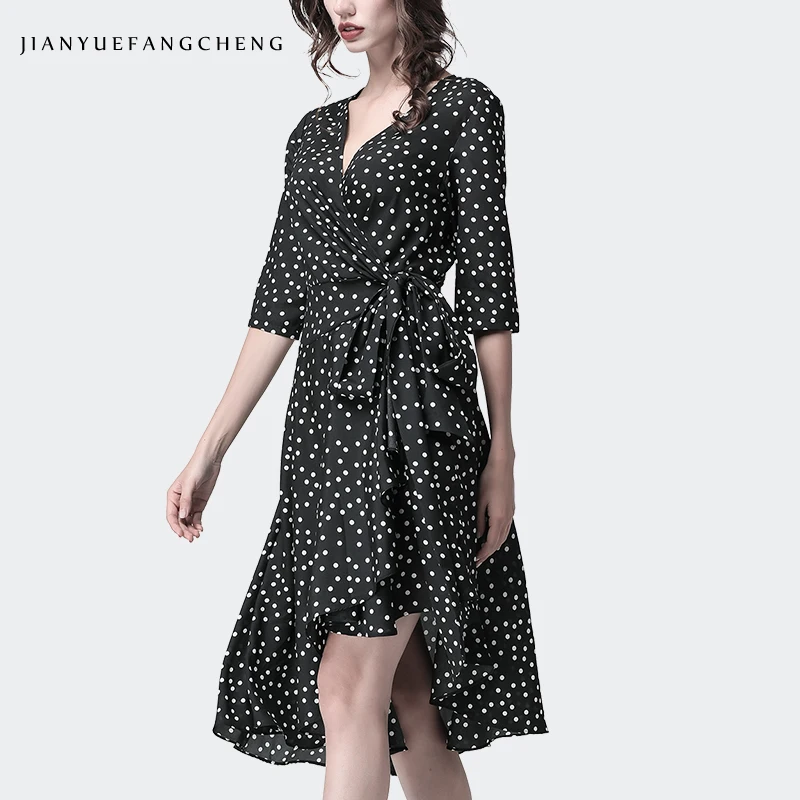 Polka Dots Women' Dress Half Sleeve V Neck Draped Long Mermaid Dresses With Sashes Tie Up Elegant Bodycon Street Party Clothing
Polka Dots Women' Dress Half Sleeve V Neck Draped Long Mermaid Dresses With Sashes Tie Up Elegant Bodycon Street Party Clothing