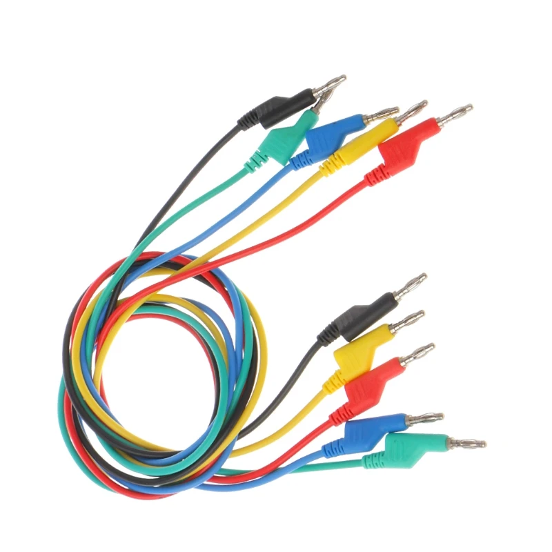 Everlasting 5 Pcs 4mm Dual Banana Plug Smooth Silicone Lead Test Cable For Multimeter 1m 5 Colors
Everlasting 5 Pcs 4mm Dual Banana Plug Smooth Silicone Lead Test Cable For Multimeter 1m 5 Colors