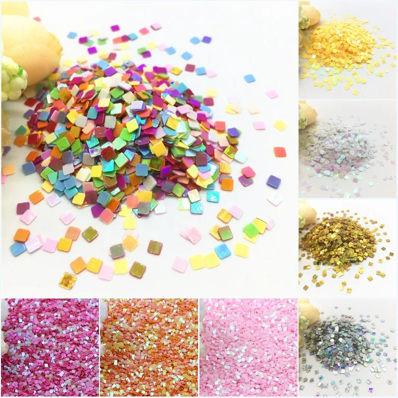 Seuqin 2mm Square Shape PVC Loose Sequins Glitter Paillettes for Nail Art Manicure DIY Sewing Wedding Decoration Confetti 20g
Seuqin 2mm Square Shape PVC Loose Sequins Glitter Paillettes for Nail Art Manicure DIY Sewing Wedding Decoration Confetti 20g