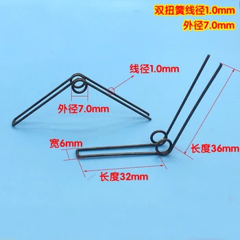 3Pcs 1.0mm wire diameter double torsion spring 7mm outside diameter V-shape clips springs 36mm Length 1 Turn
3Pcs 1.0mm wire diameter double torsion spring 7mm outside diameter V-shape clips springs 36mm Length 1 Turn