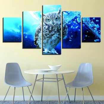 5 Pieces Blue Owl Animal Painting Wall Art Picture Print on Canvas for Home Decoration Wall Art Picture for Living Room Framed
5 Pieces Blue Owl Animal Painting Wall Art Picture Print on Canvas for Home Decoration Wall Art Picture for Living Room Framed