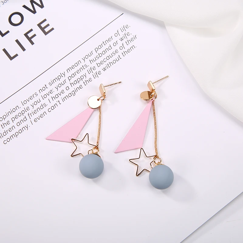 Women Fashion Geometry Long Chain Drop Drangle Earring with Pink Triangle Hollow Star Earrings For Female Girls Jewelry
Women Fashion Geometry Long Chain Drop Drangle Earring with Pink Triangle Hollow Star Earrings For Female Girls Jewelry