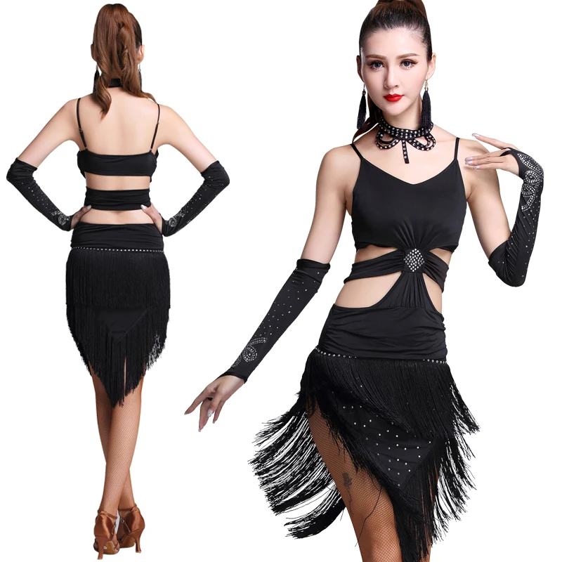 Nice Latin Dance Dresses For Women Original Tassel Black Skirts Ladies ChaCha Rumba Samba Salsa Ballroom Exhibition Dress 13139
Nice Latin Dance Dresses For Women Original Tassel Black Skirts Ladies ChaCha Rumba Samba Salsa Ballroom Exhibition Dress 13139