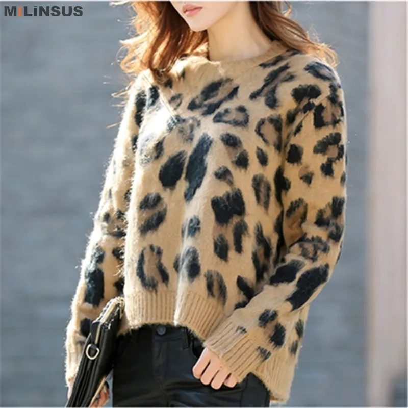 Milinsus autumn winter Leopard Women sweaters long sleeve Casual Keep warm Fashion Pullovers womens clothing 2019 Size S M L
Milinsus autumn winter Leopard Women sweaters long sleeve Casual Keep warm Fashion Pullovers womens clothing 2019 Size S M L