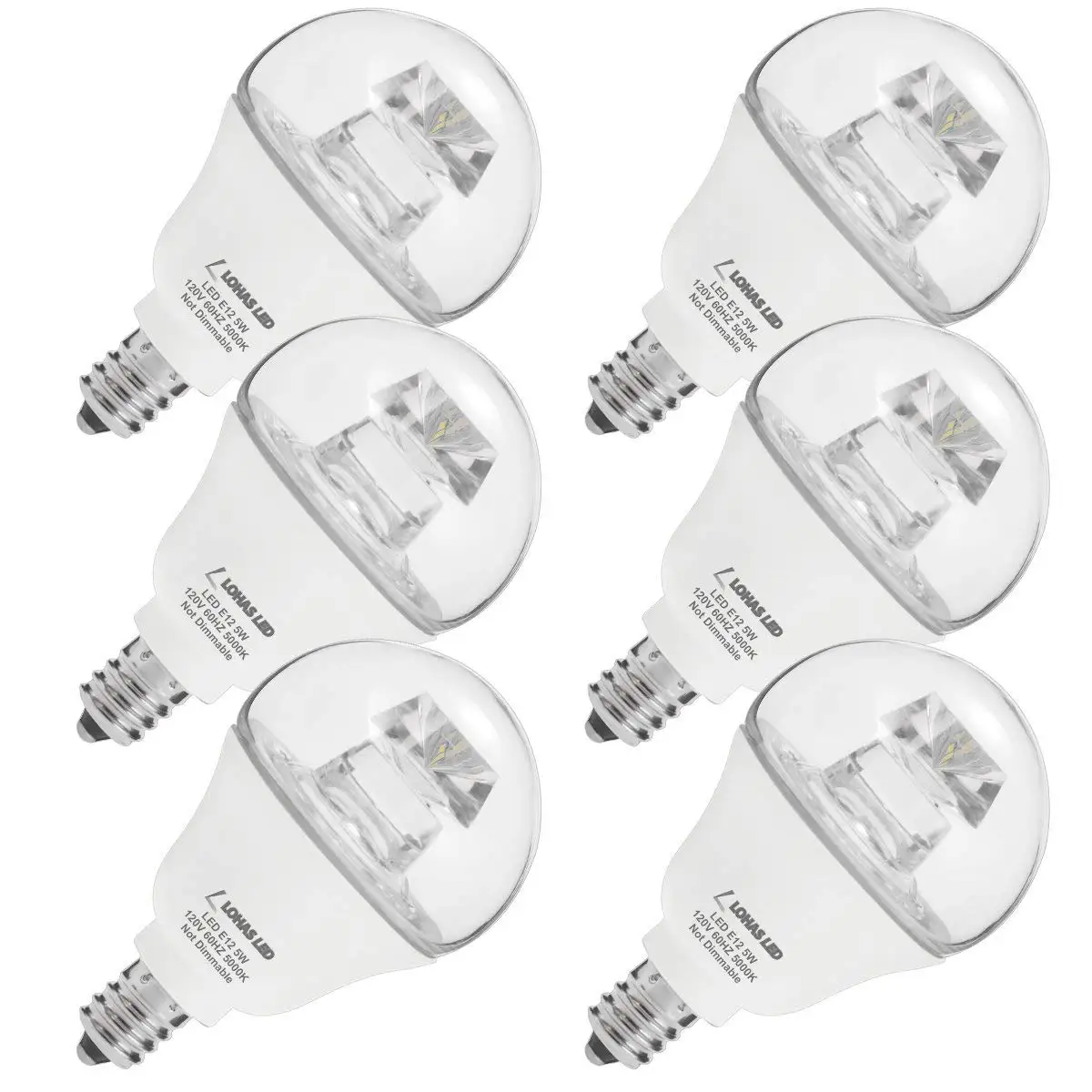 LED Bulb Base E12,40W Equivalent Globe G14 Daylight 5000K Night Light Bulb 5W 120V for Ceiling Fan Kitchen Chandelier, 6 Pack
LED Bulb Base E12,40W Equivalent Globe G14 Daylight 5000K Night Light Bulb 5W 120V for Ceiling Fan Kitchen Chandelier, 6 Pack