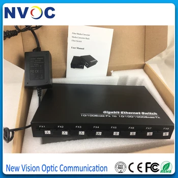 Ethernet Optical Fiber Switch 8 port 100Mbps SC Fiber and 2 Port 1000Mbps RJ45 Fiber Media Converter 20KM,Euro Charger
Ethernet Optical Fiber Switch 8 port 100Mbps SC Fiber and 2 Port 1000Mbps RJ45 Fiber Media Converter 20KM,Euro Charger