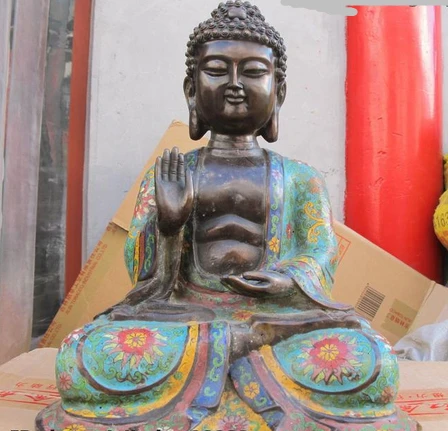 003962 Tibet Buddhism 100% Pure Bronze cloisonne SakyamuniTathagata Buddha Statue
003962 Tibet Buddhism 100% Pure Bronze cloisonne SakyamuniTathagata Buddha Statue
