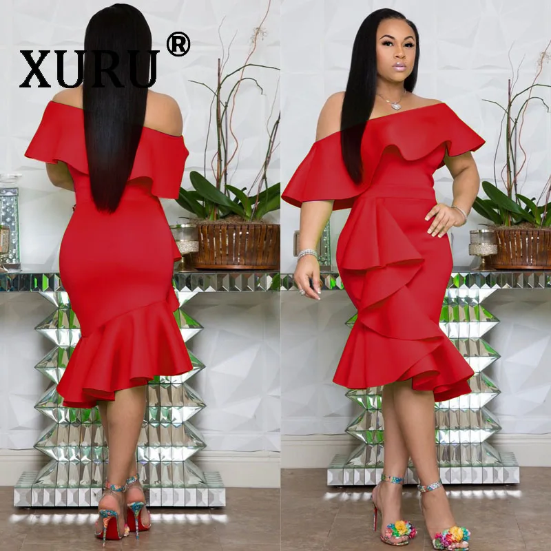 XURU autumn and winter new women's ruffled dress fashion wrapped chest irregular hot lotus leaf collar dress
XURU autumn and winter new women's ruffled dress fashion wrapped chest irregular hot lotus leaf collar dress