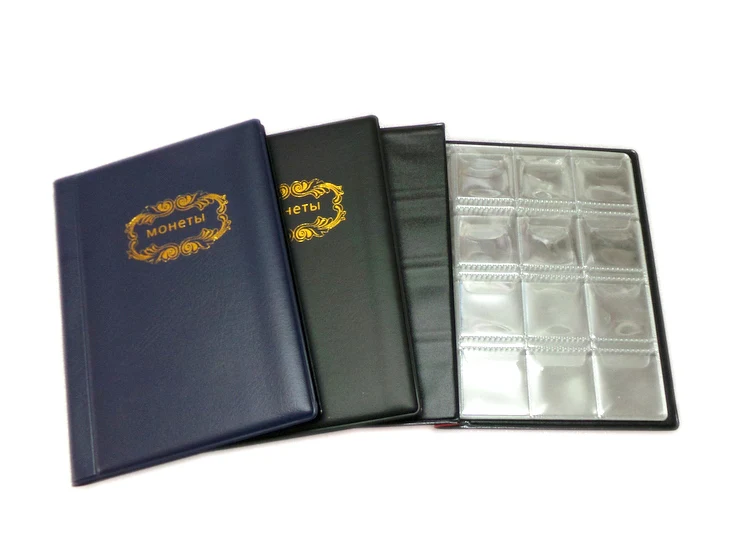 Image 120 Piece Coin Collection Album Russian Words Coin Storage Book Can Put less than 28mm Coins have Anti slip cover Coin Hold Book