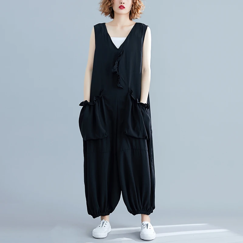 Womenv-neck Sleeveless Playsuit Bodysuit Casual Loose Overall Jumpsuit Strap Romper Ankle-Length Pants
Womenv-neck Sleeveless Playsuit Bodysuit Casual Loose Overall Jumpsuit Strap Romper Ankle-Length Pants