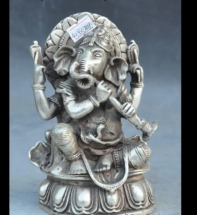 wang67111619+++6"Old tibet Buddhism Fane Silver 4 Arms Elephant Jambhala Ganesha Buddha Statue
wang67111619+++6"Old tibet Buddhism Fane Silver 4 Arms Elephant Jambhala Ganesha Buddha Statue