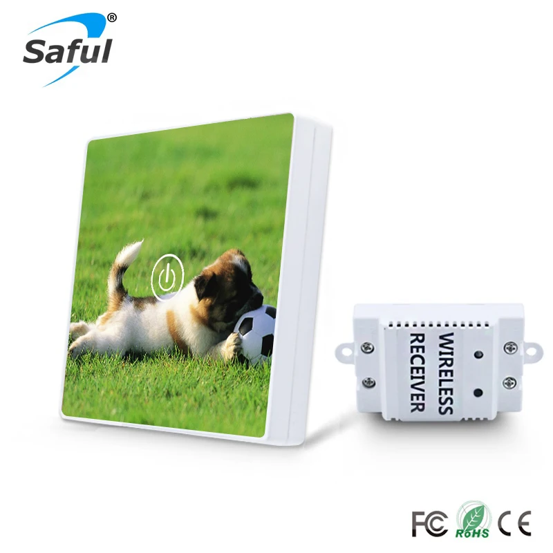 Saful Wireless Touch Switch Smart Remote 1 Gang 1 Way Tempered Crystal Glass Panel Waterproof Remote Control Light Switch
Saful Wireless Touch Switch Smart Remote 1 Gang 1 Way Tempered Crystal Glass Panel Waterproof Remote Control Light Switch