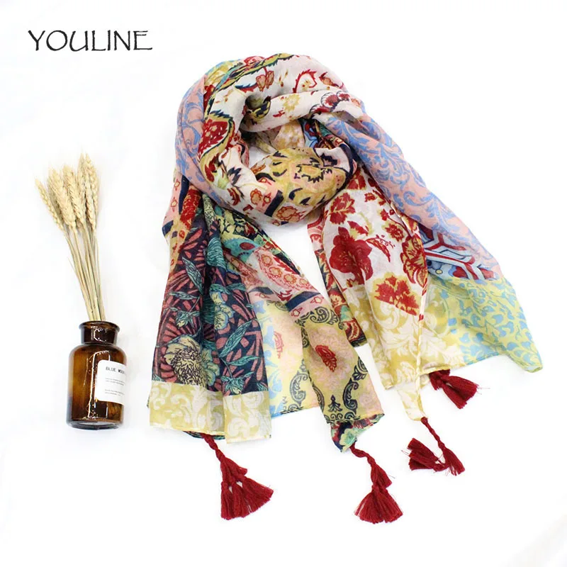 YOULINE Sparsil Women Cotton Linen Scarf Soft Thin Pashmina Summer Winter Flowers Wraps Big Size 180*90cm Scarves Shawls
YOULINE Sparsil Women Cotton Linen Scarf Soft Thin Pashmina Summer Winter Flowers Wraps Big Size 180*90cm Scarves Shawls