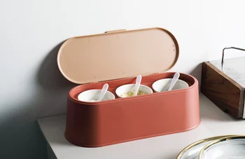 Hot kitchen Spice Pots Bowls With Spoon & Porcelain Box And Cover Storage Seasoning Container Kitchen Food Box Case HolderLFB828
Hot kitchen Spice Pots Bowls With Spoon & Porcelain Box And Cover Storage Seasoning Container Kitchen Food Box Case HolderLFB828