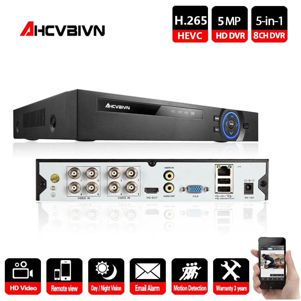 AHCVBIVN ONVIF DVR Security AHD 8CH 5mp Cloud P2P Remote Contrl IP BNC Camera CCTV Kit H.265 Analog Camera TVI CVI CVBS zoom
AHCVBIVN ONVIF DVR Security AHD 8CH 5mp Cloud P2P Remote Contrl IP BNC Camera CCTV Kit H.265 Analog Camera TVI CVI CVBS zoom