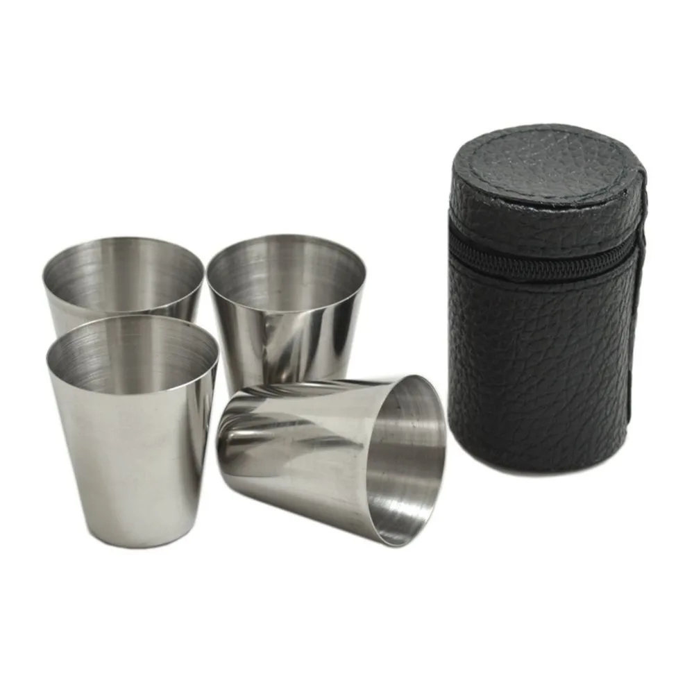 4 PCS/Set Shot Cups With Cover Case Stainless Steel Outdoor Cup Drinkware Liquor Water Bottle Drinking Coffee Tea Cups Travel
4 PCS/Set Shot Cups With Cover Case Stainless Steel Outdoor Cup Drinkware Liquor Water Bottle Drinking Coffee Tea Cups Travel