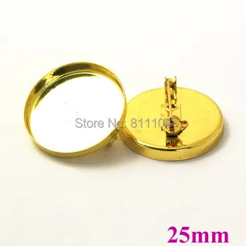 25mm New Golden Plated Brass Blank Round Deep Wall Bezel Tray Brooch Bases Back Pins Settings Cabochon Brooches Findings
25mm New Golden Plated Brass Blank Round Deep Wall Bezel Tray Brooch Bases Back Pins Settings Cabochon Brooches Findings