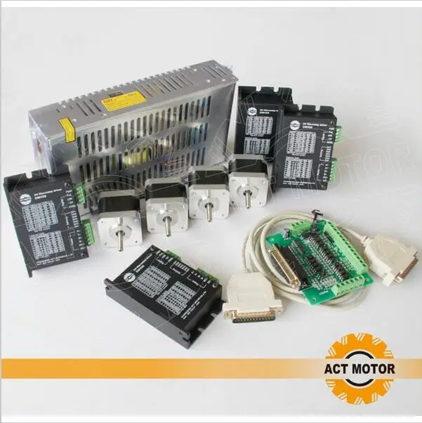 Nema17 Stepper Motor 56oz-in 4Axis CNC & Driver with 1.7A Peak current, 128 Microstep Mill Control
Nema17 Stepper Motor 56oz-in 4Axis CNC & Driver with 1.7A Peak current, 128 Microstep Mill Control