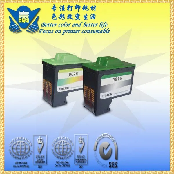 JIANYINGCHEN Remanufactured ink cartridge replacement for Lexmark 16 26 10N0016 10N0026 for lexmark Z13 Z33 Z35 Z603(2pcs/lot)
JIANYINGCHEN Remanufactured ink cartridge replacement for Lexmark 16 26 10N0016 10N0026 for lexmark Z13 Z33 Z35 Z603(2pcs/lot)