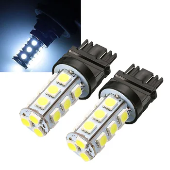 

2pcs T25 3157 18SMD 5050 LED Reverse Backup Tail Light Bulb Cool White DRL Daytime Running Light for Car Truck Trailer