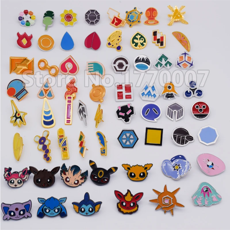 Gym Badges Kanto Johto Hoenn Sinnoh Unova Kalos League Region Metal Pins Brooches Set Cosplay Prop
Gym Badges Kanto Johto Hoenn Sinnoh Unova Kalos League Region Metal Pins Brooches Set Cosplay Prop