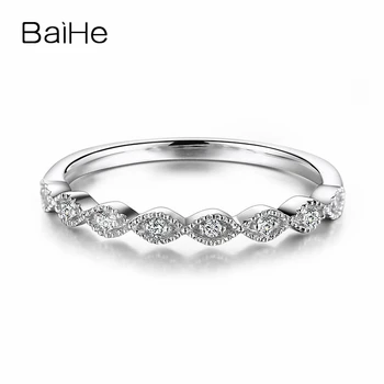 BAIHE Millgrain Art Nouveau 14k Solid White Gold(AU585) 100% Natural Diamonds Engagement Wedding Band Fine Jewelry Ring
BAIHE Millgrain Art Nouveau 14k Solid White Gold(AU585) 100% Natural Diamonds Engagement Wedding Band Fine Jewelry Ring